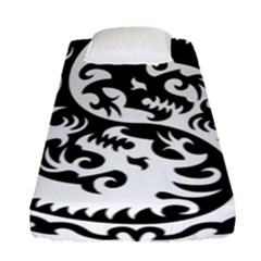 Ying Yang Tattoo Fitted Sheet (single Size) by Ket1n9