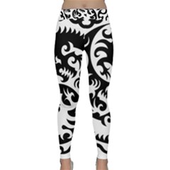 Ying Yang Tattoo Classic Yoga Leggings by Ket1n9