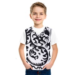 Ying Yang Tattoo Kids  Basketball Tank Top by Ket1n9