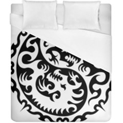 Ying Yang Tattoo Duvet Cover (california King Size) by Ket1n9