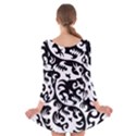 Ying Yang Tattoo Long Sleeve Velvet Skater Dress View2