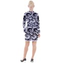 Ying Yang Tattoo Button Long Sleeve Dress View2