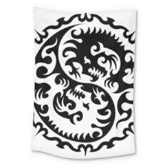 Ying Yang Tattoo Large Tapestry by Ket1n9