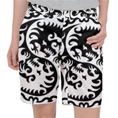 Ying Yang Tattoo Women s Pocket Shorts by Ket1n9