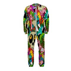 Crazy Illustrations & Funky Monster Pattern Onepiece Jumpsuit (kids) by Ket1n9