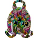 Crazy Illustrations & Funky Monster Pattern Travel Backpack View2