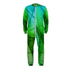 Sunlight Filtering Through Transparent Leaves Green Blue Onepiece Jumpsuit (kids) by Ket1n9