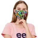 Crazy Illustrations & Funky Monster Pattern Fitted Cloth Face Mask (Adult) View1