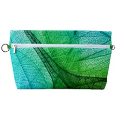 Sunlight Filtering Through Transparent Leaves Green Blue Handbag Organizer by Ket1n9