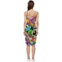 Crazy Illustrations & Funky Monster Pattern Wrap Frill Dress View4