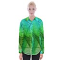 Sunlight Filtering Through Transparent Leaves Green Blue Womens Long Sleeve Shirt View1