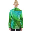 Sunlight Filtering Through Transparent Leaves Green Blue Womens Long Sleeve Shirt View2