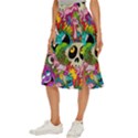 Crazy Illustrations & Funky Monster Pattern Midi Panel Skirt View2