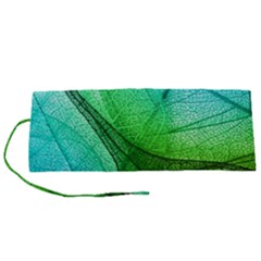 Sunlight Filtering Through Transparent Leaves Green Blue Roll Up Canvas Pencil Holder (s) by Ket1n9