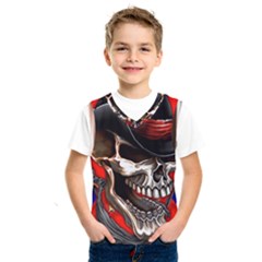 Confederate Flag Usa America United States Csa Civil War Rebel Dixie Military Poster Skull Kids  Basketball Tank Top