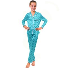 Pattern-background-texture Kids  Satin Long Sleeve Pajamas Set by Ket1n9