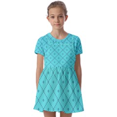 Pattern-background-texture Kids  Short Sleeve Pinafore Style Dress by Ket1n9