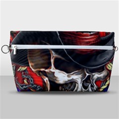 Confederate Flag Usa America United States Csa Civil War Rebel Dixie Military Poster Skull Handbag Organizer