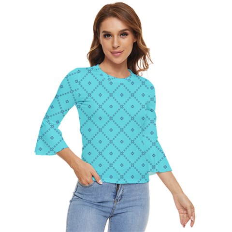 Pattern-background-texture Bell Sleeve Top by Ket1n9