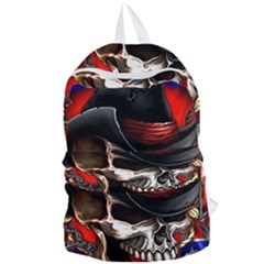 Confederate Flag Usa America United States Csa Civil War Rebel Dixie Military Poster Skull Foldable Lightweight Backpack by Ket1n9