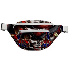 Confederate Flag Usa America United States Csa Civil War Rebel Dixie Military Poster Skull Fanny Pack