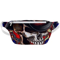 Confederate Flag Usa America United States Csa Civil War Rebel Dixie Military Poster Skull Waist Bag 