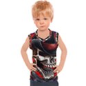 Confederate Flag Usa America United States Csa Civil War Rebel Dixie Military Poster Skull Kids  Sport Tank Top View1