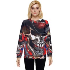 Confederate Flag Usa America United States Csa Civil War Rebel Dixie Military Poster Skull Hidden Pocket Sweatshirt