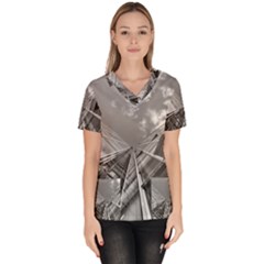 Architecture-skyscraper Women s V-neck Scrub Top by Ket1n9