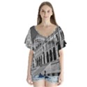 Architecture-parliament-landmark V-Neck Flutter Sleeve Top View1