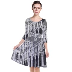 Architecture-parliament-landmark Quarter Sleeve Waist Band Dress by Ket1n9