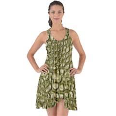 Aligator-skin Show Some Back Chiffon Dress by Ket1n9