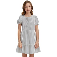 Background-pattern-stripe Kids  Puff Sleeved Dress by Ket1n9