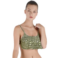 Aligator-skin Layered Top Bikini Top  by Ket1n9