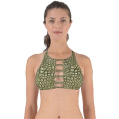 Aligator-skin Perfectly Cut Out Bikini Top by Ket1n9