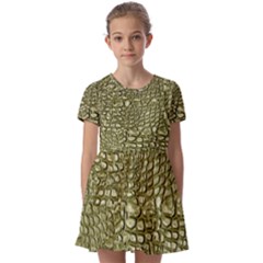 Aligator-skin Kids  Short Sleeve Pinafore Style Dress by Ket1n9