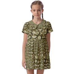 Aligator-skin Kids  Asymmetric Collar Dress by Ket1n9