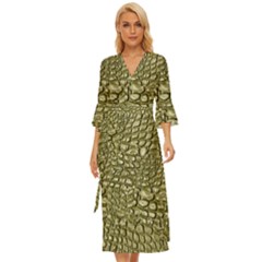 Aligator-skin Midsummer Wrap Dress by Ket1n9