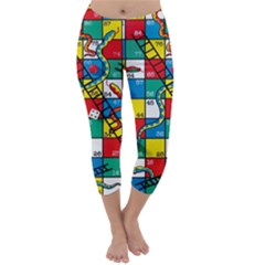 Snakes And Ladders Capri Winter Leggings  by Ket1n9