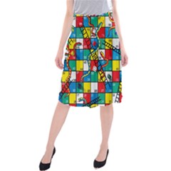 Snakes And Ladders Midi Beach Skirt by Ket1n9