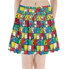 Snakes And Ladders Pleated Mini Skirt by Ket1n9