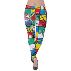 Snakes And Ladders Velvet Leggings by Ket1n9