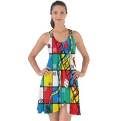 Snakes And Ladders Show Some Back Chiffon Dress by Ket1n9