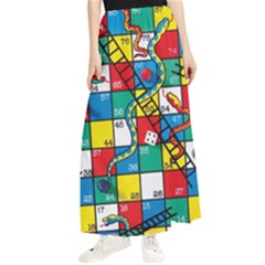 Snakes And Ladders Maxi Chiffon Skirt by Ket1n9