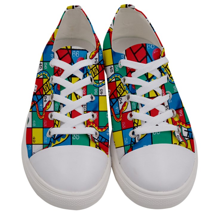 Snakes And Ladders Men s Low Top Canvas Sneakers