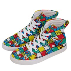 Snakes And Ladders Women s Hi-top Skate Sneakers by Ket1n9