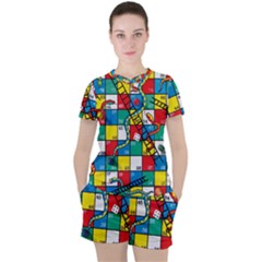 Snakes And Ladders Women s T-shirt And Shorts Set