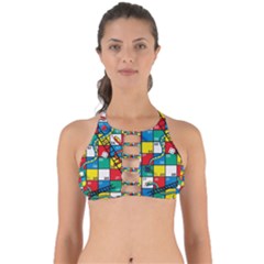 Snakes And Ladders Perfectly Cut Out Bikini Top by Ket1n9