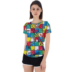 Snakes And Ladders Back Cut Out Sport T-shirt by Ket1n9