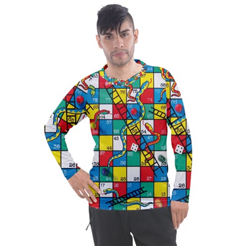 Snakes And Ladders Men s Pique Long Sleeve T-shirt by Ket1n9